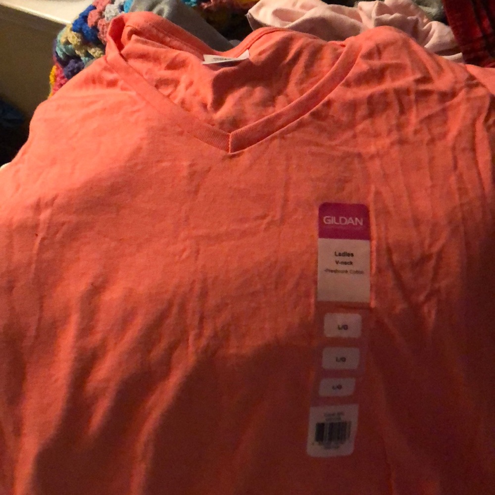 Orange v-neck